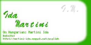 ida martini business card